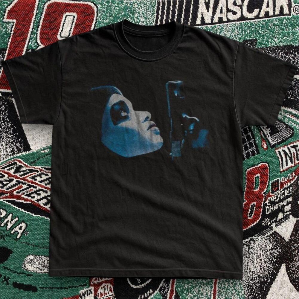Blue Face Gun Graphic Tee Black Unisex